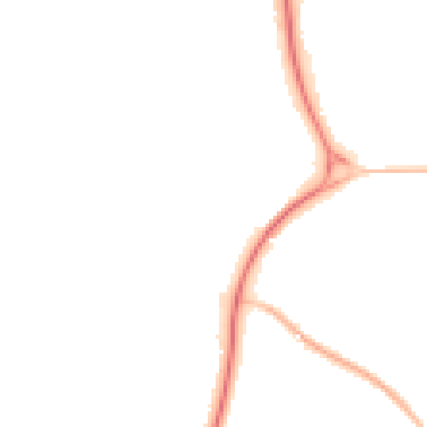 Night-time road noise heatmap for SG1 5PE