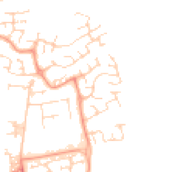 Daytime road noise heatmap for SG1 6AN