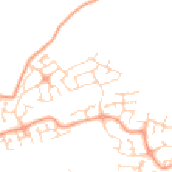 Daytime road noise heatmap for SG1 6GF