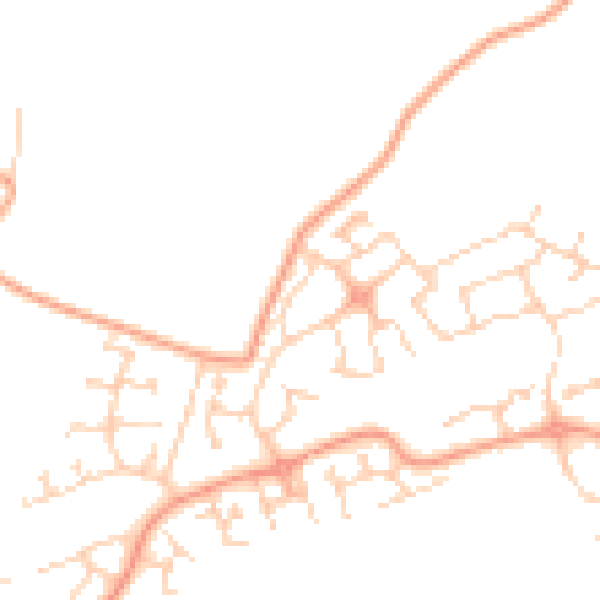 Daytime road noise heatmap for SG1 6GJ