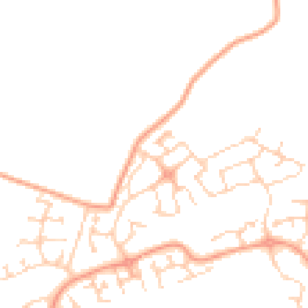 Daytime road noise heatmap for SG1 6HA