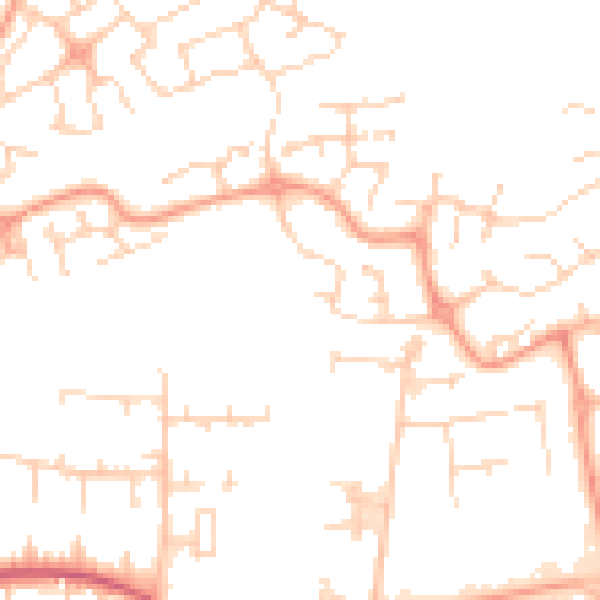 Daytime road noise heatmap for SG1 6NP