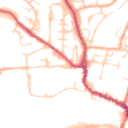 Daytime road noise heatmap for SG12 0AJ