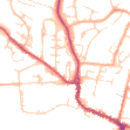 Daytime road noise heatmap for SG12 0AQ