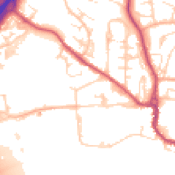 Daytime road noise heatmap for SG12 0AS