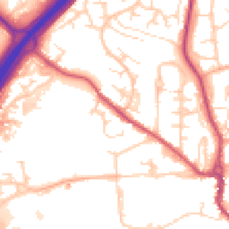 Daytime road noise heatmap for SG12 0AU