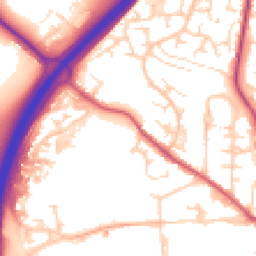 Daytime road noise heatmap for SG12 0AX