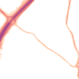 Night-time road noise heatmap for SG12 0AY