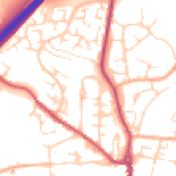 Daytime road noise heatmap for SG12 0BE