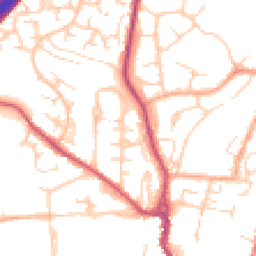 Daytime road noise heatmap for SG12 0BW
