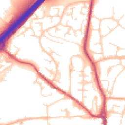 Daytime road noise heatmap for SG12 0BY