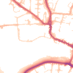 Daytime road noise heatmap for SG12 0DD