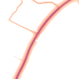 Daytime road noise heatmap for SG12 0GD