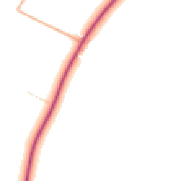 Daytime road noise heatmap for SG12 0HA