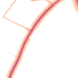 Daytime road noise heatmap for SG12 0NZ