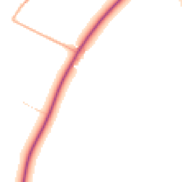 Daytime road noise heatmap for SG12 0PS