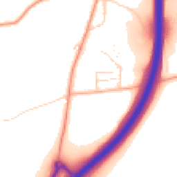Daytime road noise heatmap for SG12 0SJ
