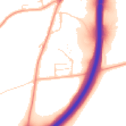 Daytime road noise heatmap for SG12 0SN
