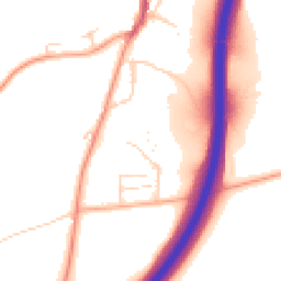 Daytime road noise heatmap for SG12 0SR