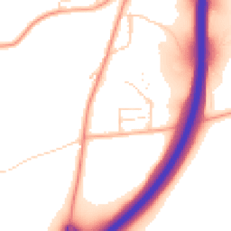 Daytime road noise heatmap for SG12 0SW