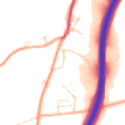 Daytime road noise heatmap for SG12 0SY