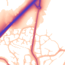 Daytime road noise heatmap for SG12 0XX