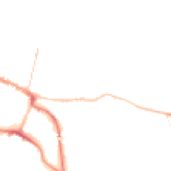 Night-time road noise heatmap for SG12 7AH