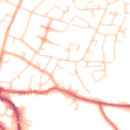 Daytime road noise heatmap for SG12 7BD