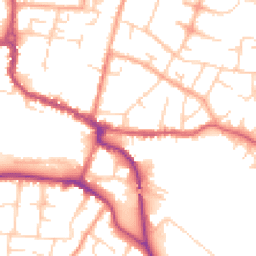 Daytime road noise heatmap for SG12 7EB
