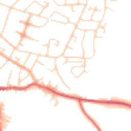 Daytime road noise heatmap for SG12 7ET