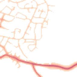Daytime road noise heatmap for SG12 7HH