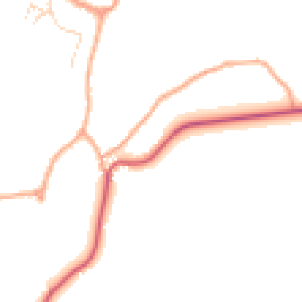 Daytime road noise heatmap for SG12 7RA