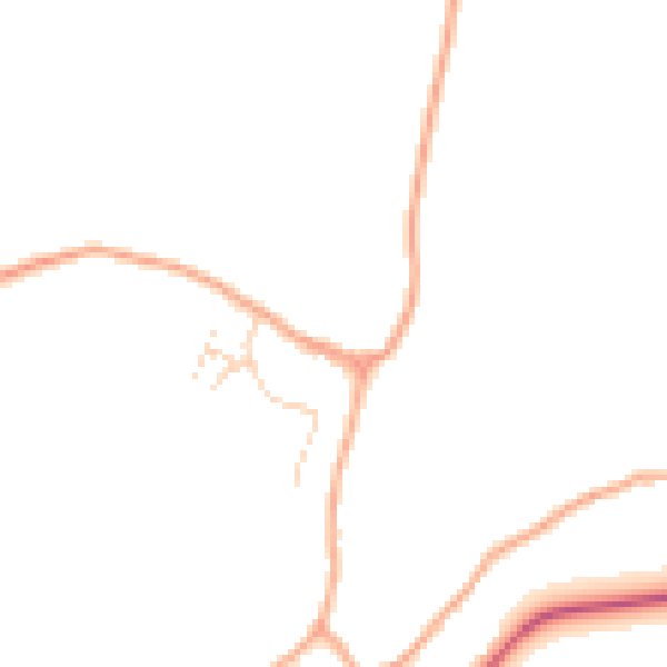 Daytime road noise heatmap for SG12 7RX