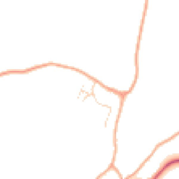 Daytime road noise heatmap for SG12 7SA
