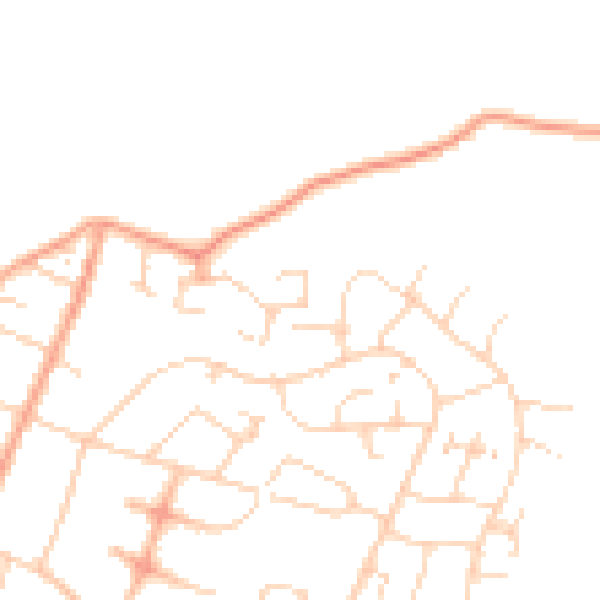 Daytime road noise heatmap for SG12 7SG