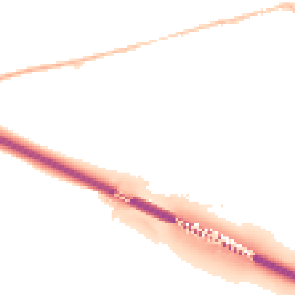 Night-time road noise heatmap for SG12 8AW
