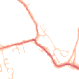 Daytime road noise heatmap for SG12 8BZ