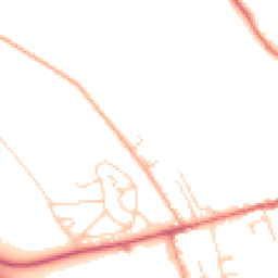 Daytime road noise heatmap for SG12 8DW