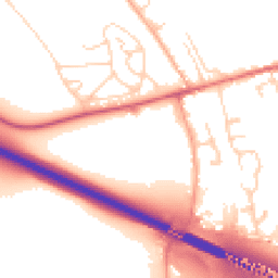 Daytime road noise heatmap for SG12 8ES
