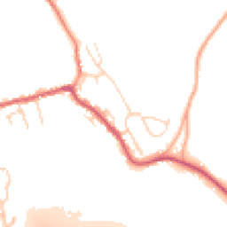 Daytime road noise heatmap for SG12 8EY
