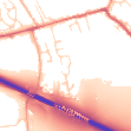 Daytime road noise heatmap for SG12 8JL