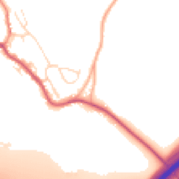 Daytime road noise heatmap for SG12 8JT