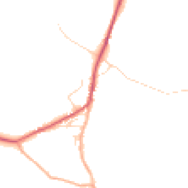 Daytime road noise heatmap for SG12 8SP
