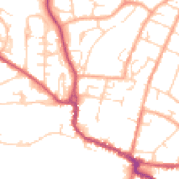 Daytime road noise heatmap for SG12 9DY