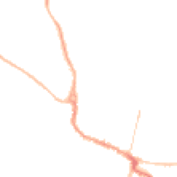 Night-time road noise heatmap for SG12 9DY