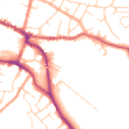 Daytime road noise heatmap for SG12 9FE