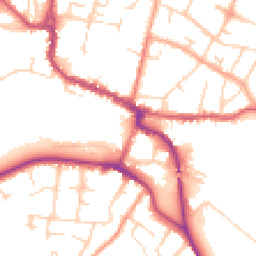 Daytime road noise heatmap for SG12 9FW