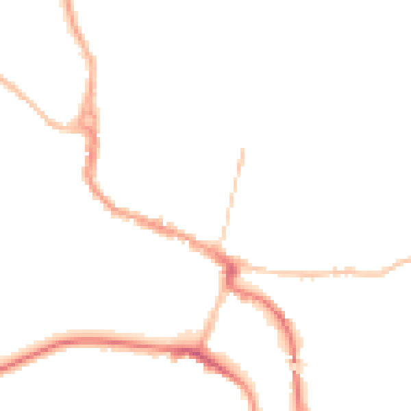 Night-time road noise heatmap for SG12 9HL