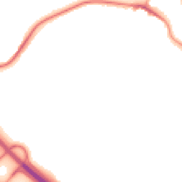 Night-time road noise heatmap for SG12 9NQ