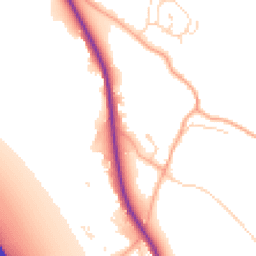 Daytime road noise heatmap for SG12 9RE